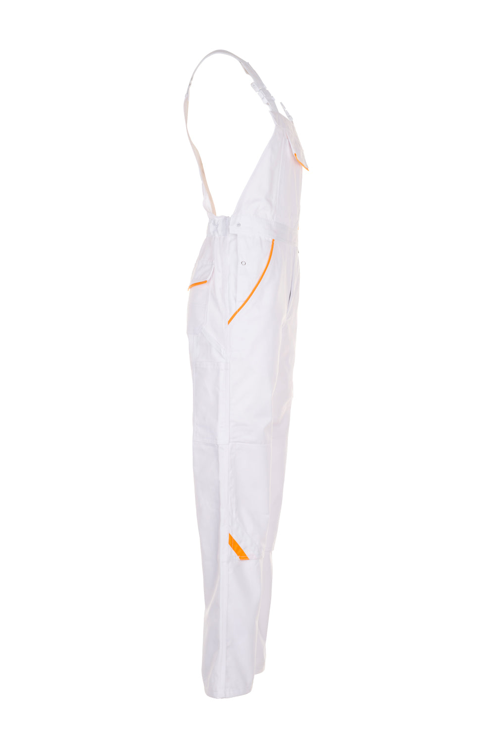 PLANAM Highline Latzhose reinweiß/reinweiß/gelb
