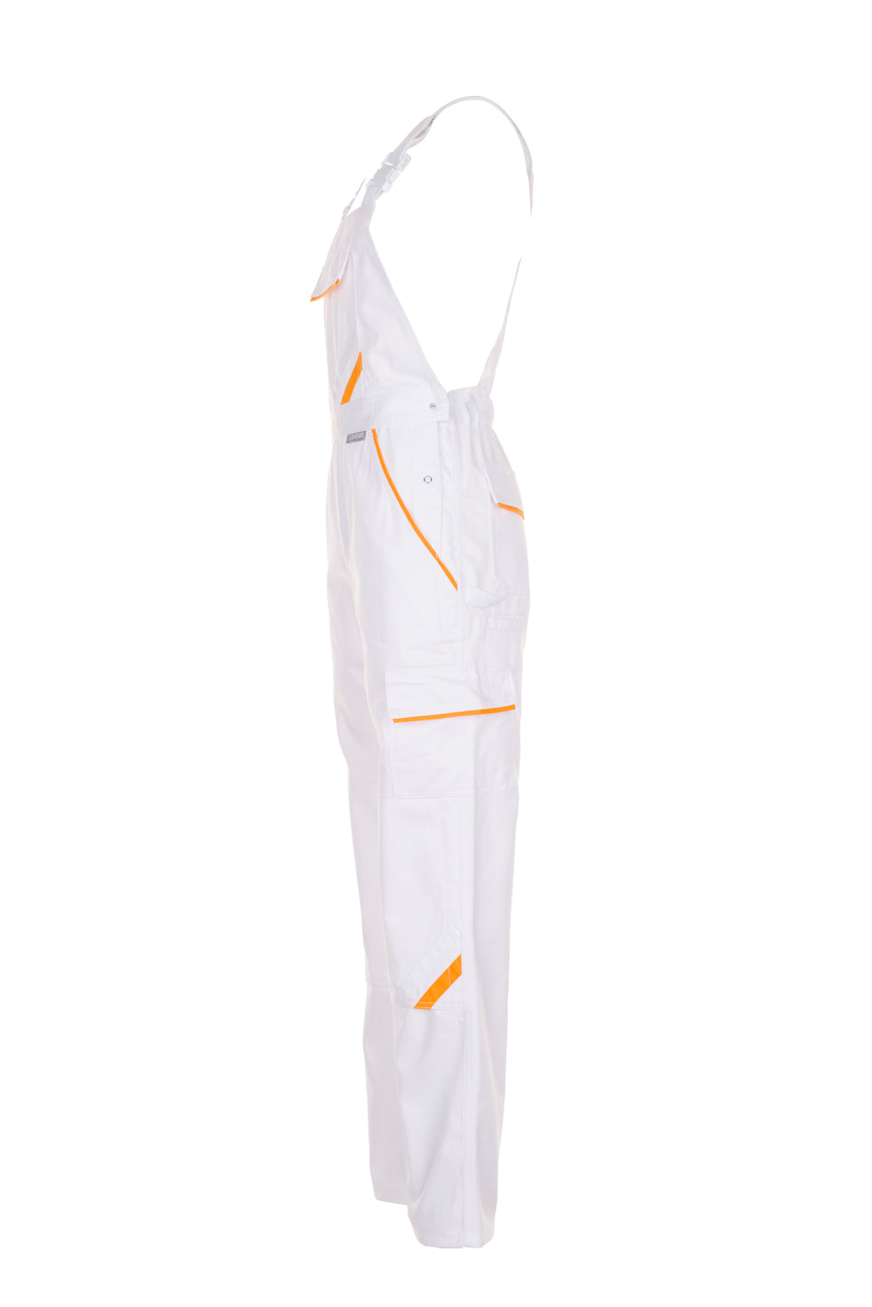 PLANAM Highline Latzhose reinweiß/reinweiß/gelb