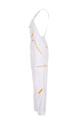 PLANAM Highline Latzhose reinweiß/reinweiß/gelb