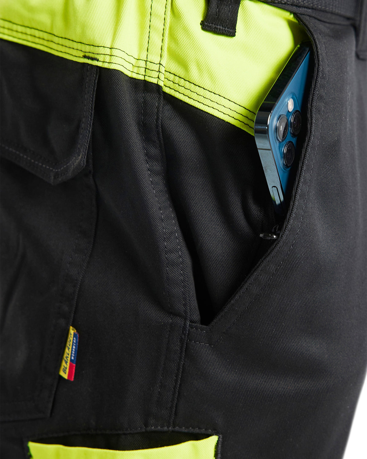 Blåkläder 1448 Industrie Stretch Bundhose – schwarz/gelb