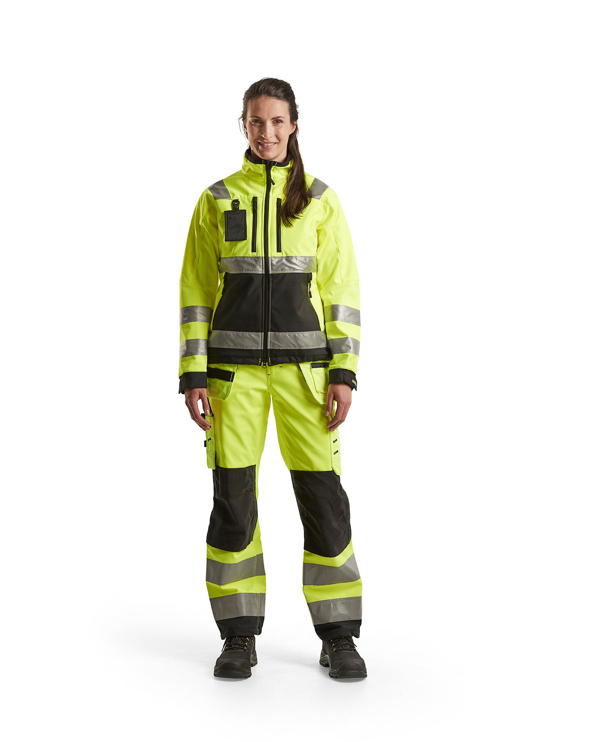 Blåkläder Damen 4902 Warnschutz Softshelljacke – gelb/schwarz