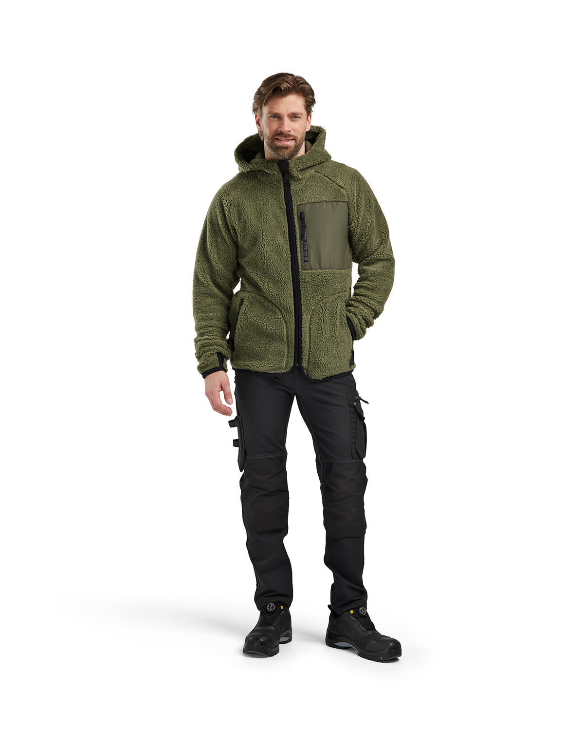 Blåkläder 4725 Faserpelz-Kapuzenjacke – herbstgrün