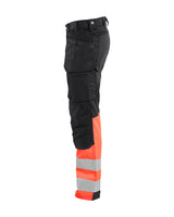 Blåkläder 1558 Warnschutz Stretch Handwerkerhose – schwarz/rot