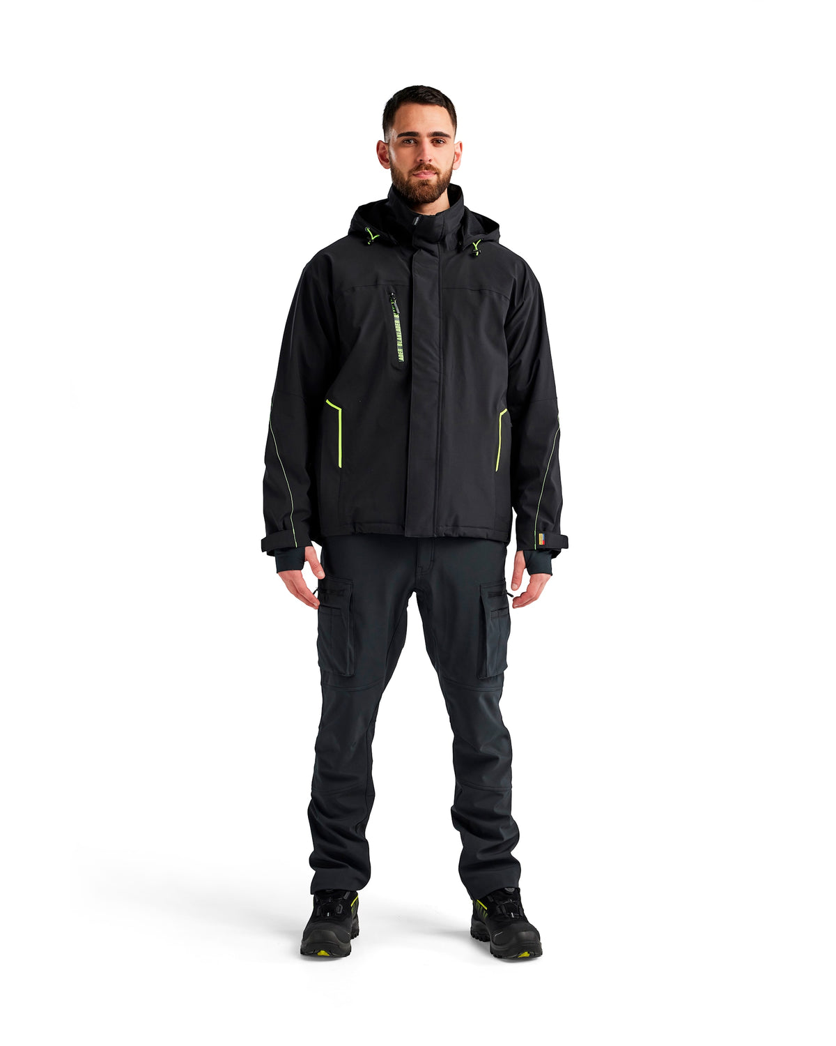 Blåkläder 4484 Stretch Winterjacke – schwarz/gelb