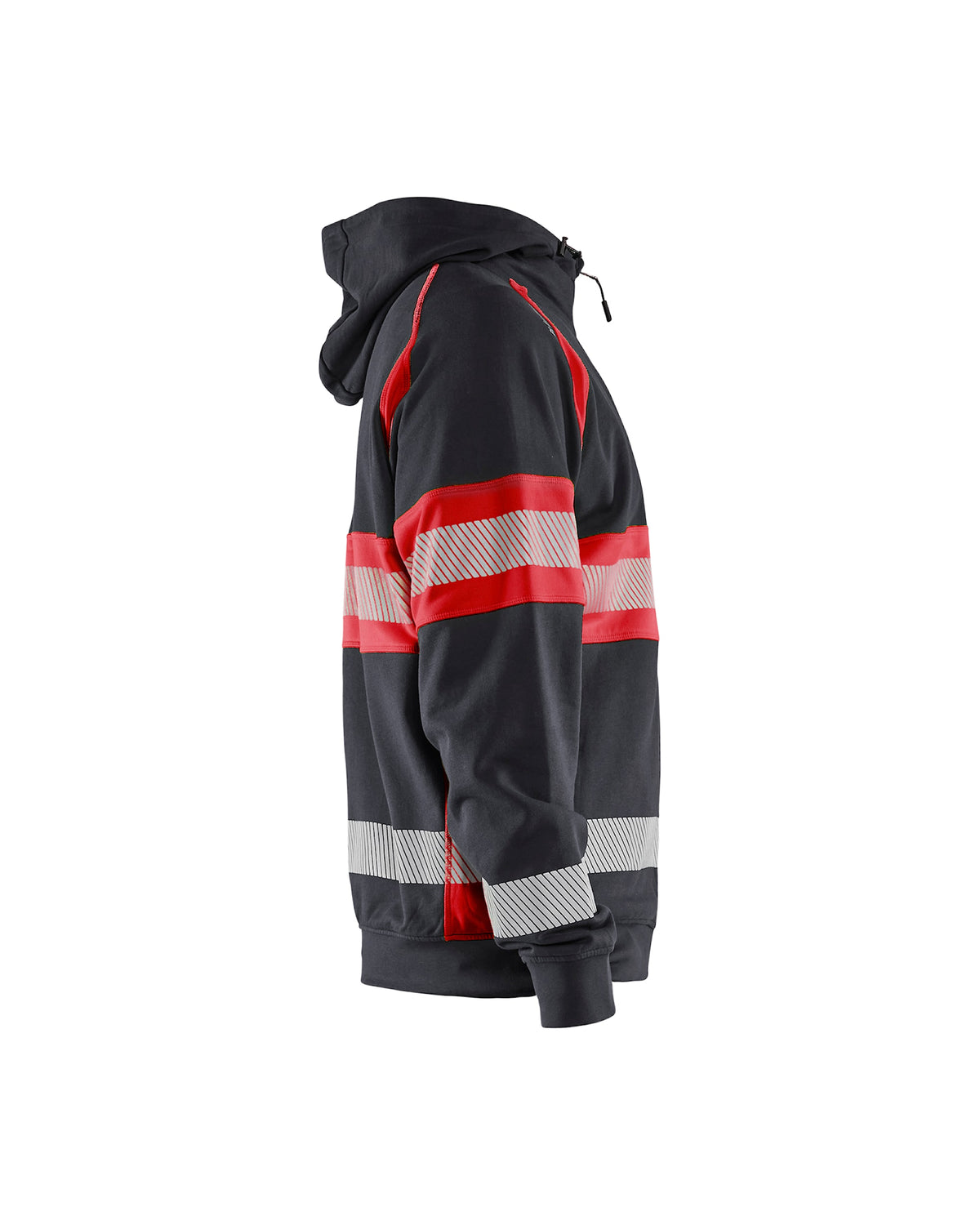 Blåkläder Kl. 1 3552 Warnschutz Kapuzen-Sweatjacke – schwarz/rot