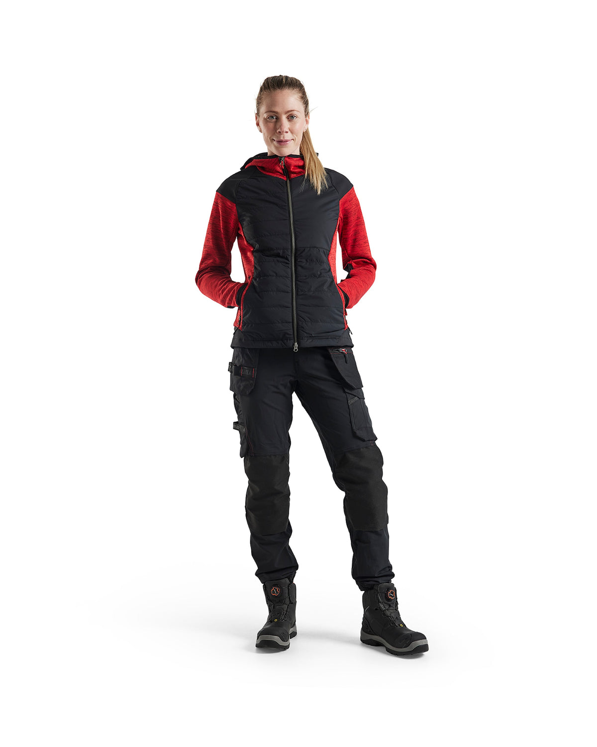 Blåkläder Damen 7192 Stretch Handwerkerhose – schwarz/rot