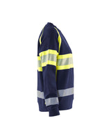 Blåkläder Damen 3409 Warnschutz Sweatshirt – marine/gelb