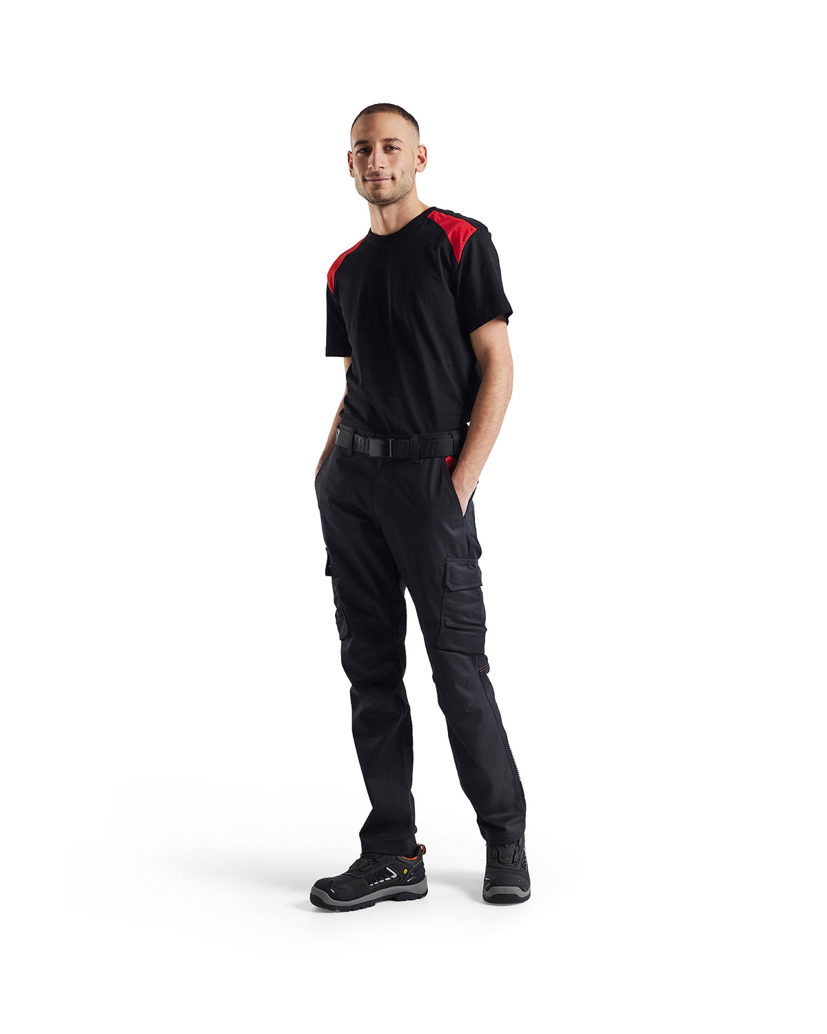 Blåkläder 3379 T-Shirt – schwarz/rot