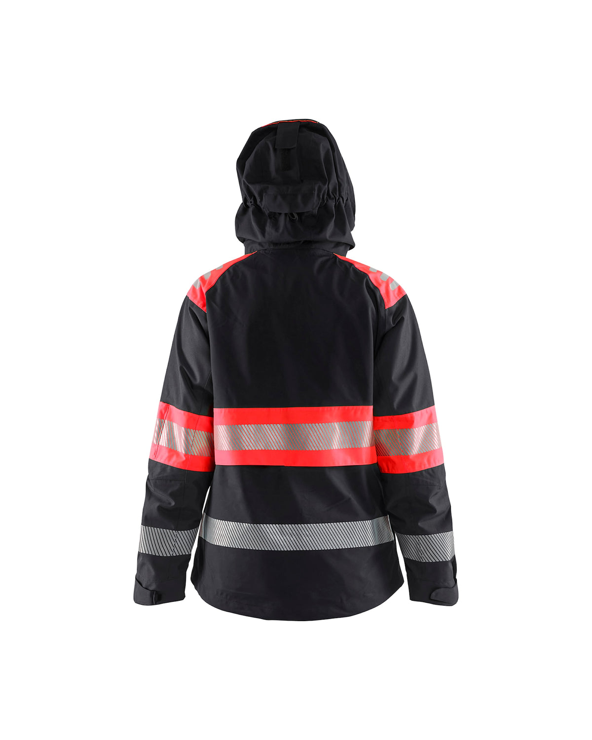 Blåkläder Damen 4430 Warnschutz Regenjacke Kl. 1 – schwarz/rot