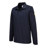 Portwest AS23 ESD Antistatik Poloshirt langarm – marine