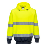 Portwest B316 Warnschutz Kapuzen-Sweatshirt – gelb/marine