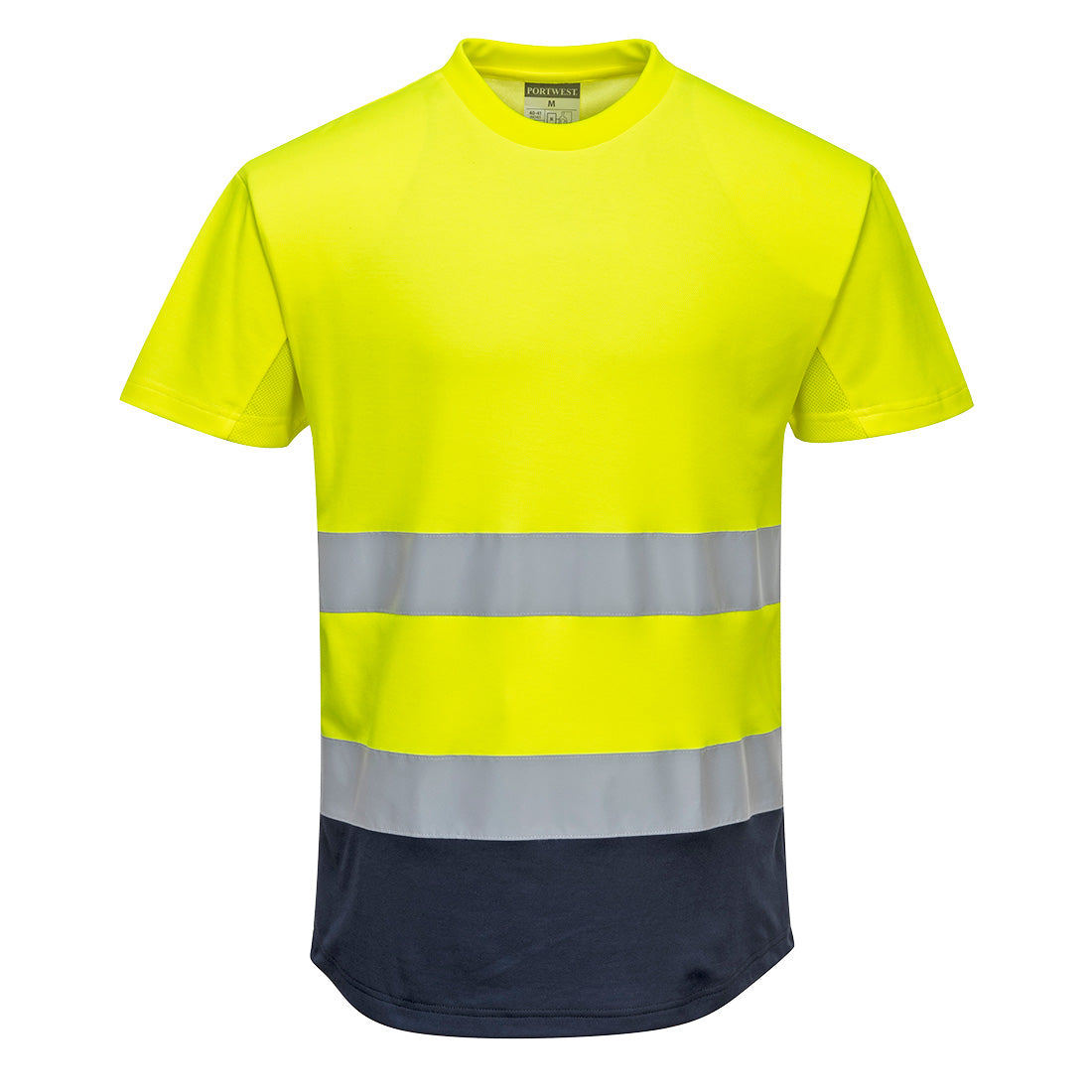 Portwest C395 Warnschutz Mesh T-Shirt – gelb/marine