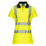Portwest Damen LW72 Warnschutz Polo-Shirt – gelb/schwarz
