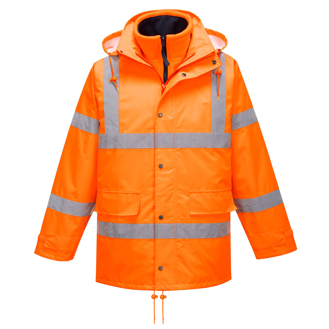 Portwest RT63 Bahn Warnschutz Regenjacke orange – orange