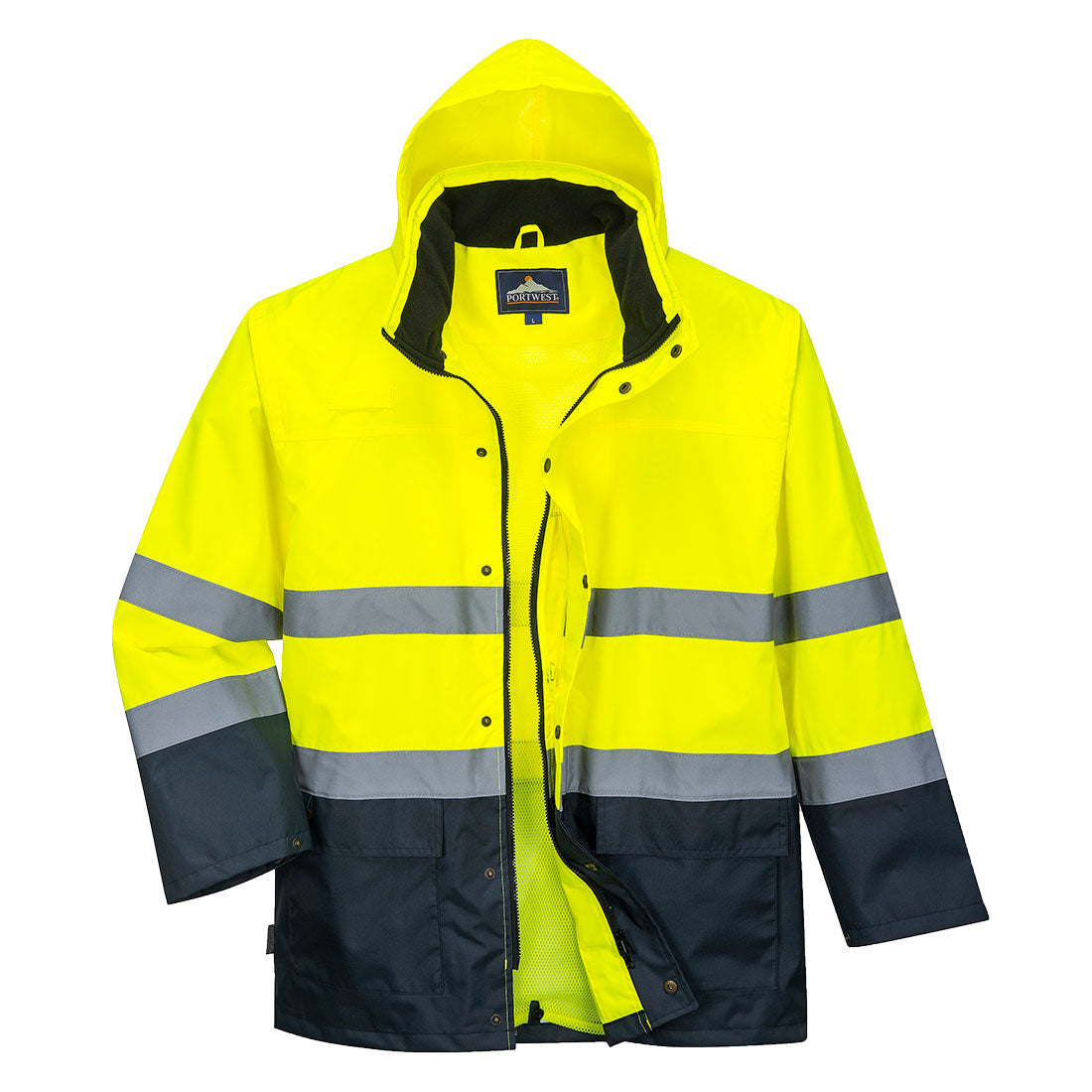Portwest S166 Traffic Warnschutz Regenjacke gelb – gelb