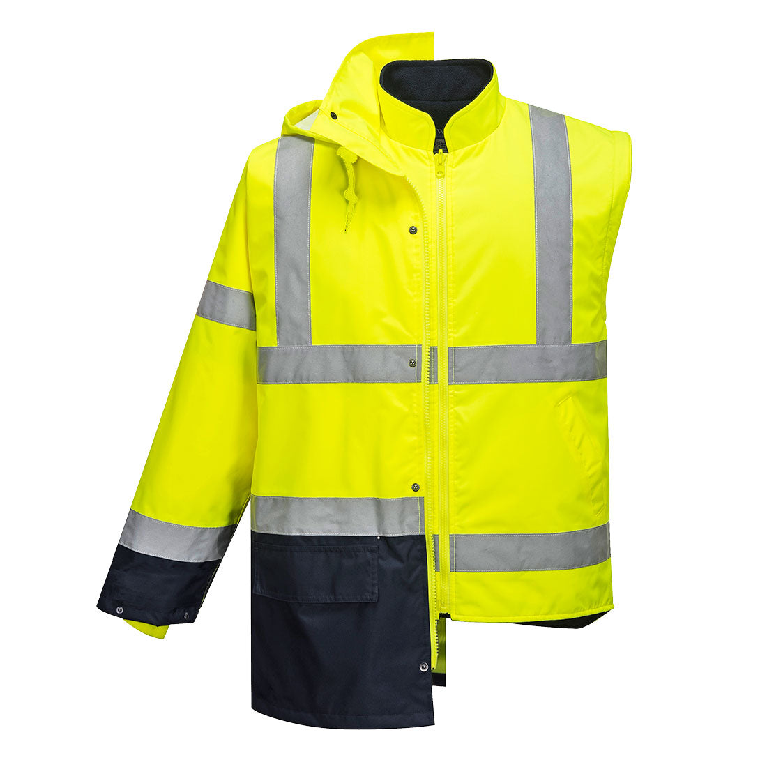 Portwest S766 Warnschutz Winterjacke 5in1 – gelb/marine