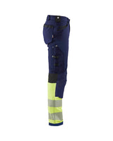 Blåkläder 1193 Warnschutz Stretch-Bundhose Kl. 1 – marine/gelb