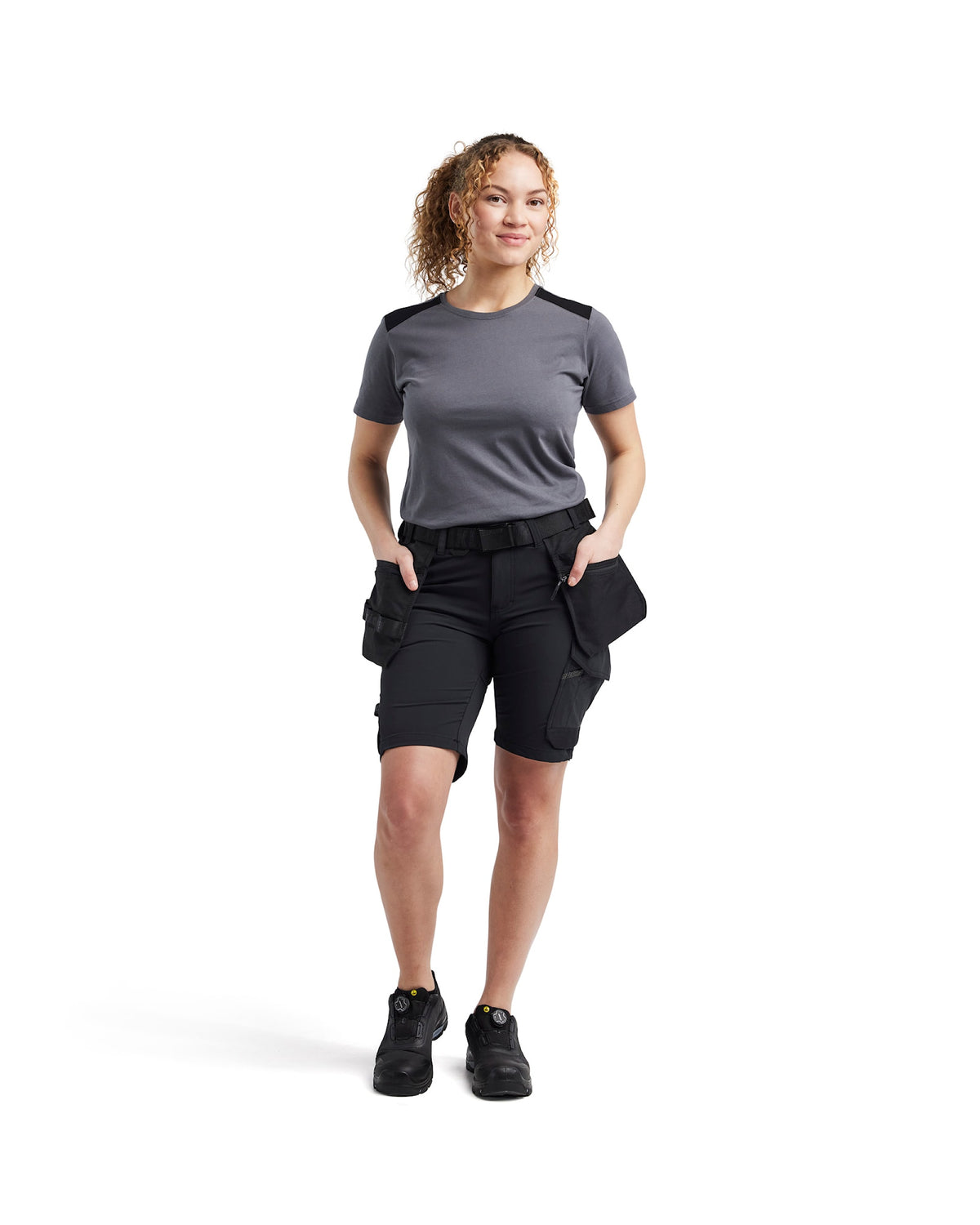 Blåkläder Damen 3479 T-Shirt – mittelgrau/schwarz