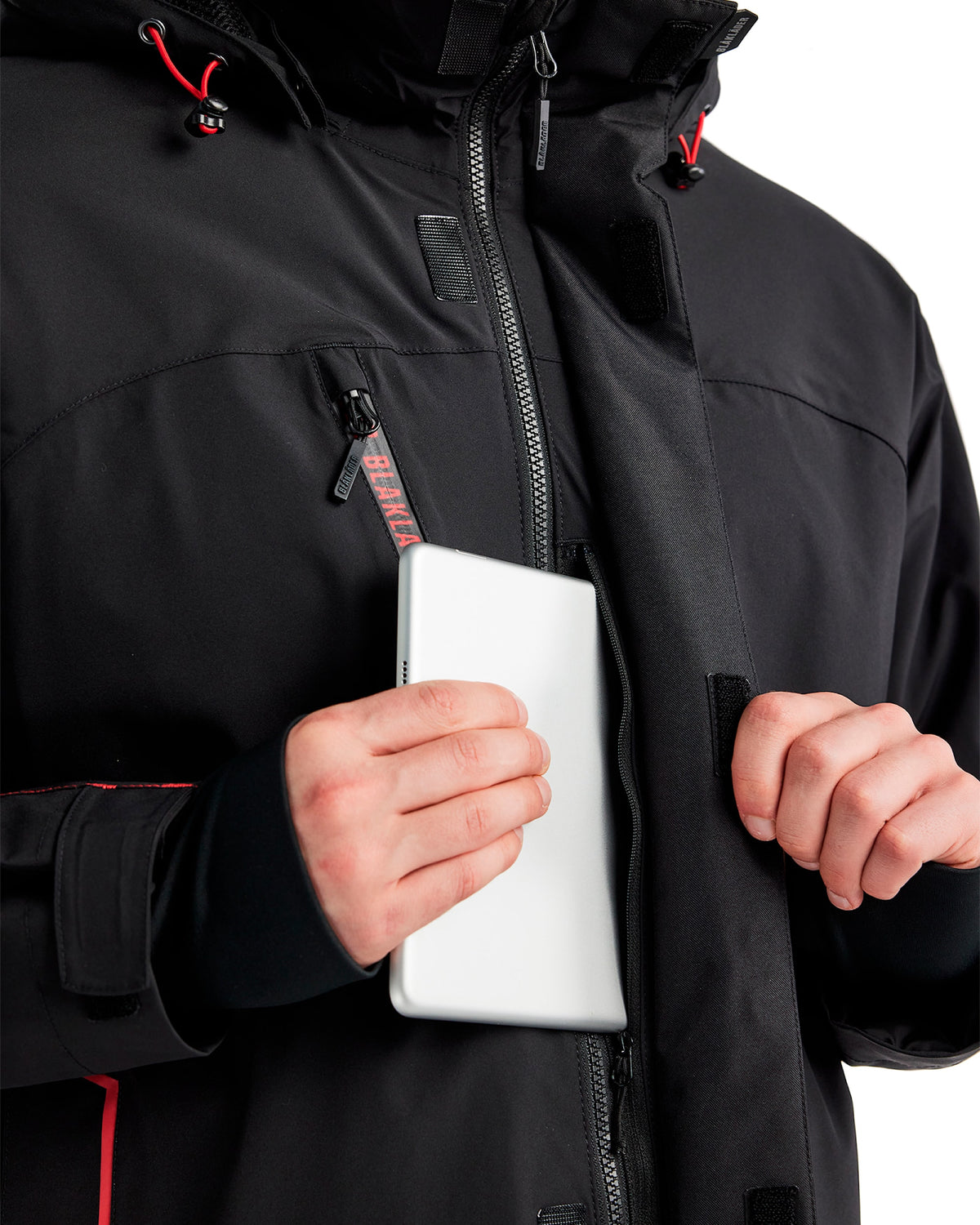Blåkläder 4484 Stretch Winterjacke – schwarz/rot