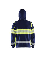 Blåkläder Kl. 1 3552 Warnschutz Kapuzen-Sweatjacke – marine/gelb