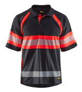 Blåkläder 3338 Warnschutz Polo-Shirt – schwarz/rot