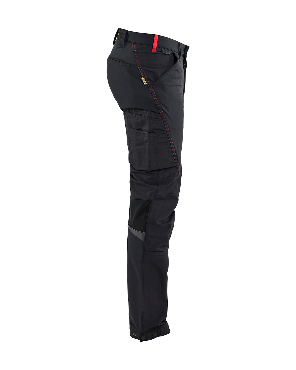 Blåkläder 1422 Stretch Servicehose – schwarz/rot