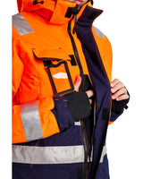 Blåkläder Damen 4472 Warnschutz Winterparka – orange/marine