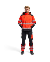 Blåkläder 4400 Blakläd Warnschutz Shoftshell Winterjacke – rot/schwarz