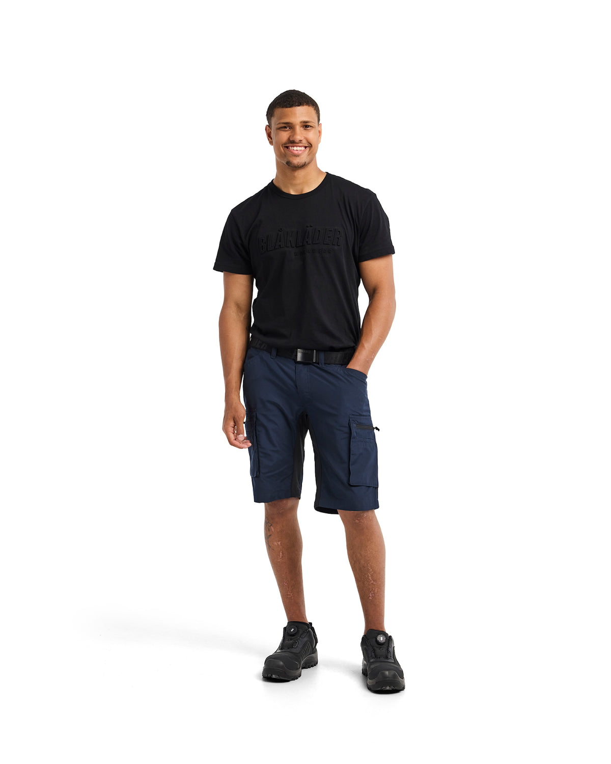 Blåkläder 1449 Service-Shorts Stretch – dunkelmarine/schwarz