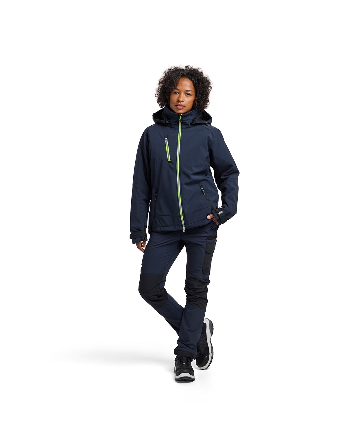 Blåkläder Damen Softshell Winterjacke – dunkelmarine/gelb