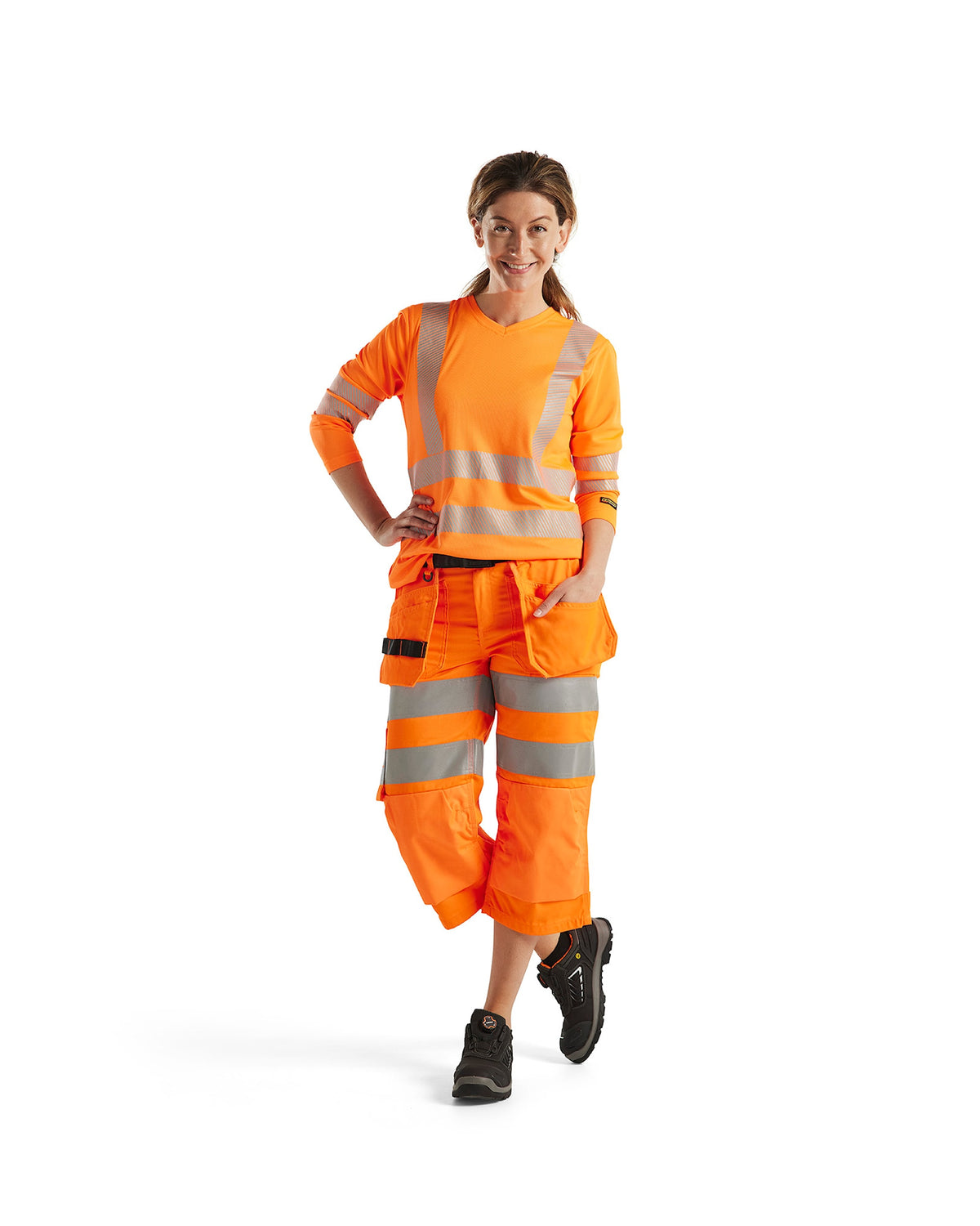 Blåkläder Damen 3485 Warnschutz Langarmshirt – orange