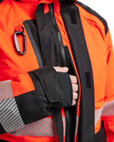 Blåkläder Damen 4456 Warnschutz Winterjacke Kl 2 – rot/schwarz